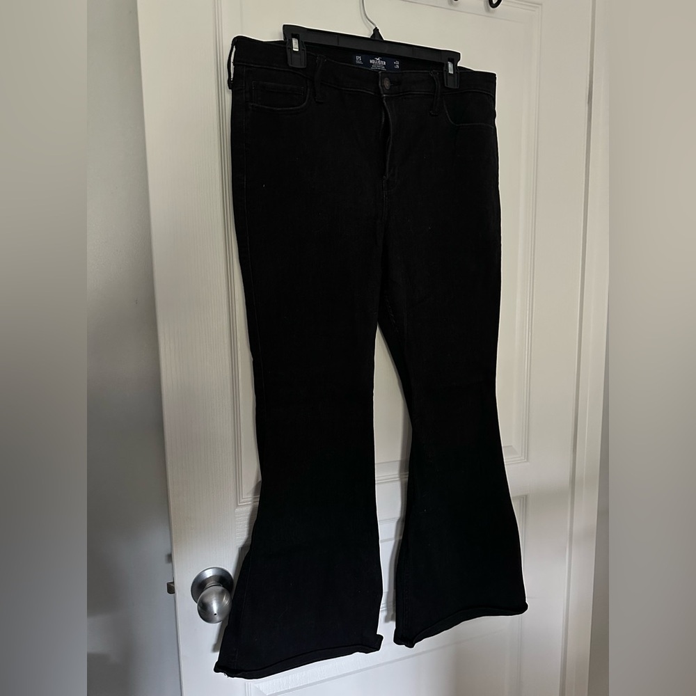 Black Hollister High-Rise Flare Jeans